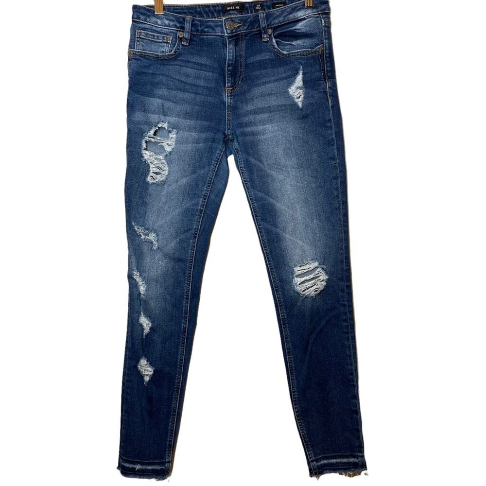 Miss Me Distressed Skinny Jeans 28 Womens Destroyed Ripped